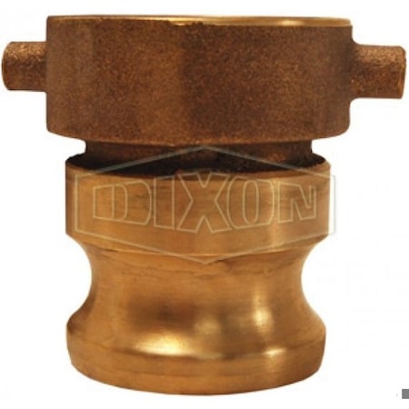 Dixon Hydrant Cam and Groove Adapter, 1-1/2 in, Female NST NH x Male Adapter, Brass, Domestic HA1515ADP